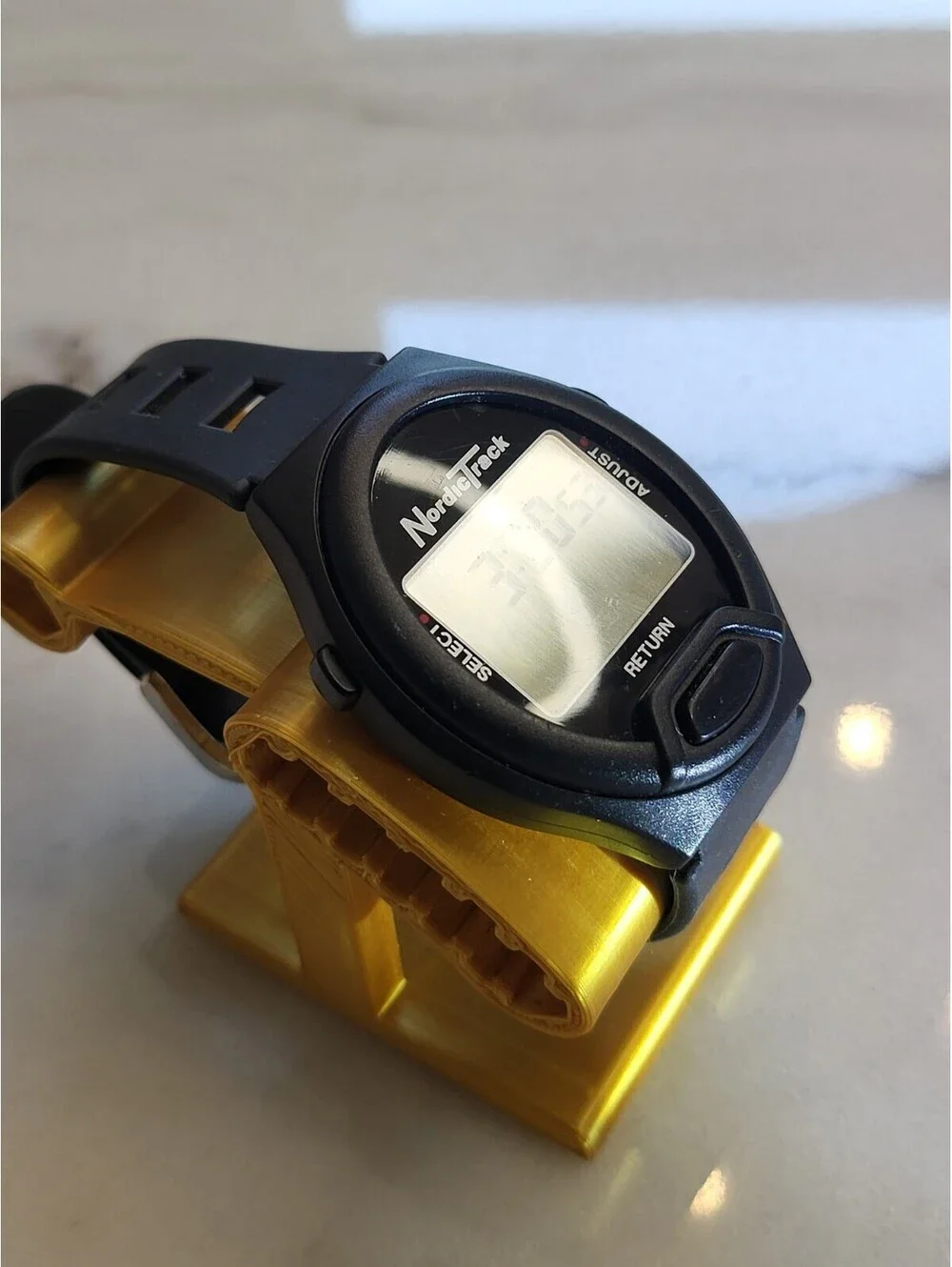 Nordic Track 911 Digital Watch Quartz Black Rubber Band WR New Bat Works Great